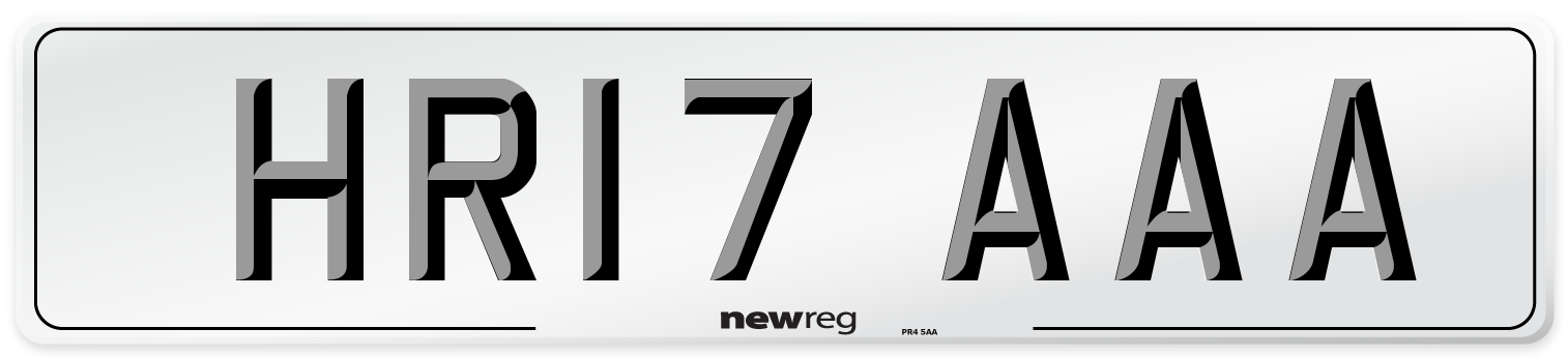 HR17 AAA Number Plate from New Reg